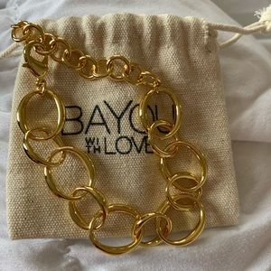 BaYou With Love 14k yellow gold chain bracelet
